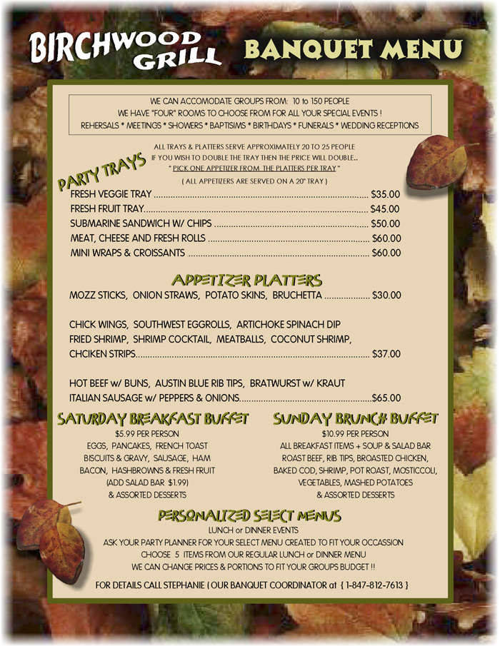 Banquet Menu