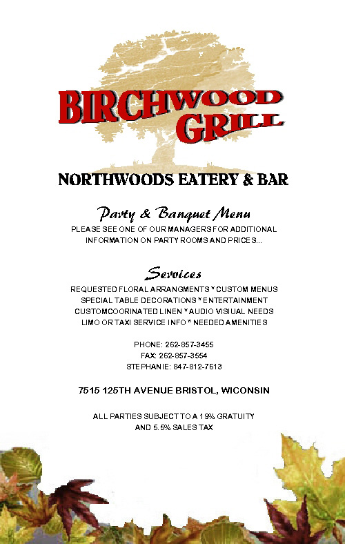 Banquet Menu